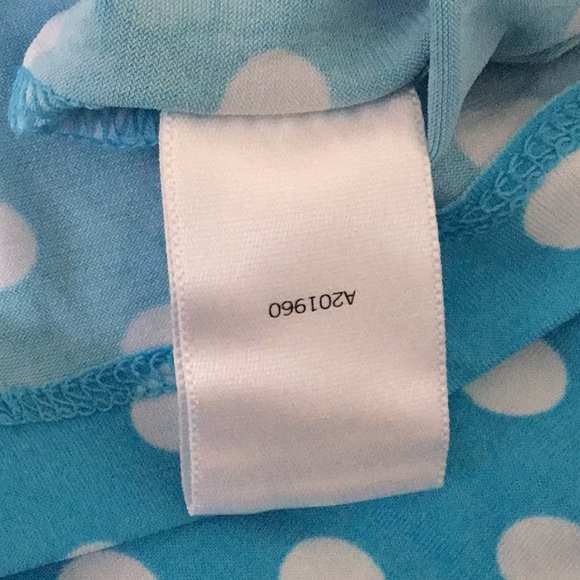 QVC Suzan Graver Style Blue & White  Polkadot Blouse - Picture 5 of 12